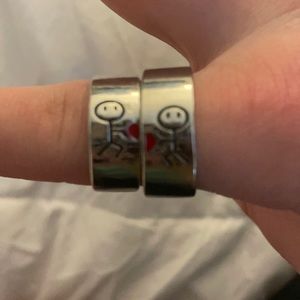 Friendship heart rings